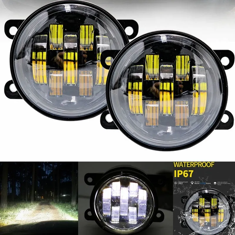S Car Led Fog Light steering die-cast aluminium alloy PC lens 30W for LADA GRANTA KALINA LARGUS white yellow light