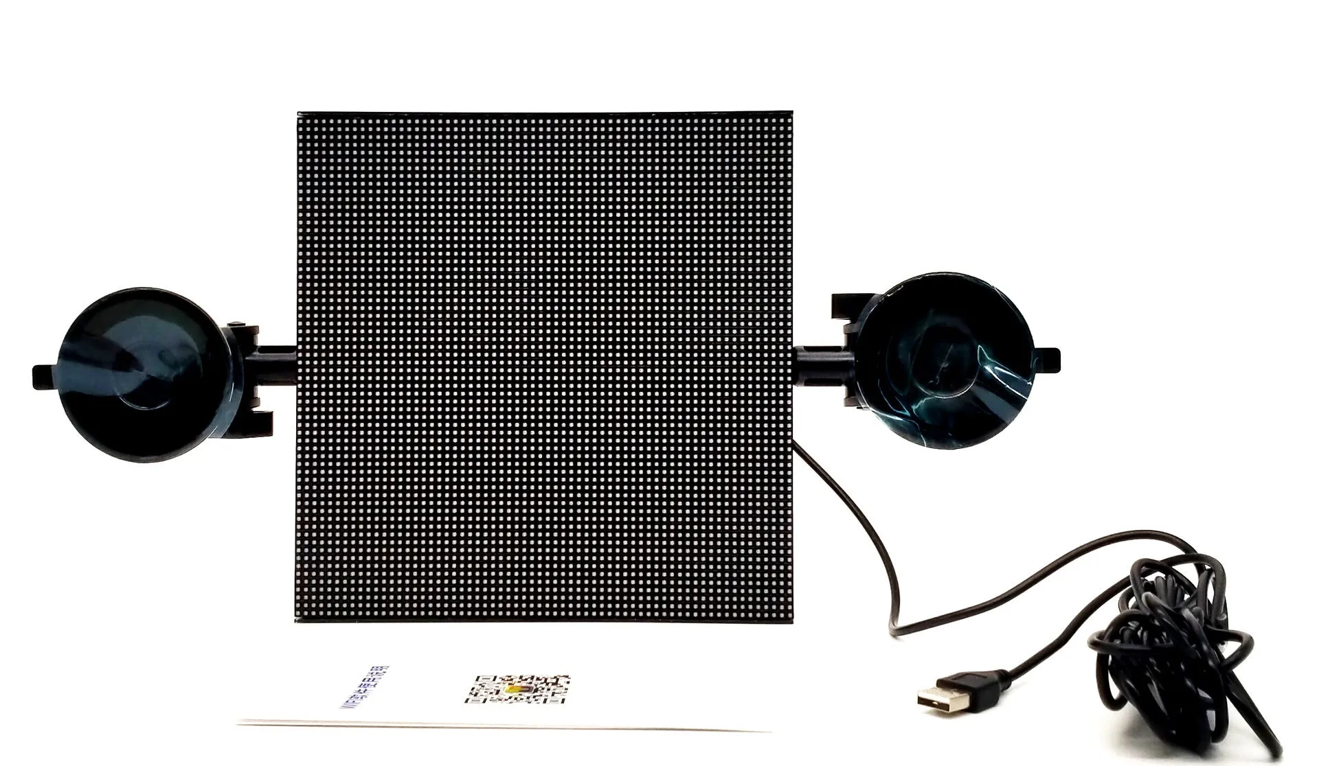 Car rear window LED expression screen with hanging installation, Bluetooth and WiFi connectivity, and power cord