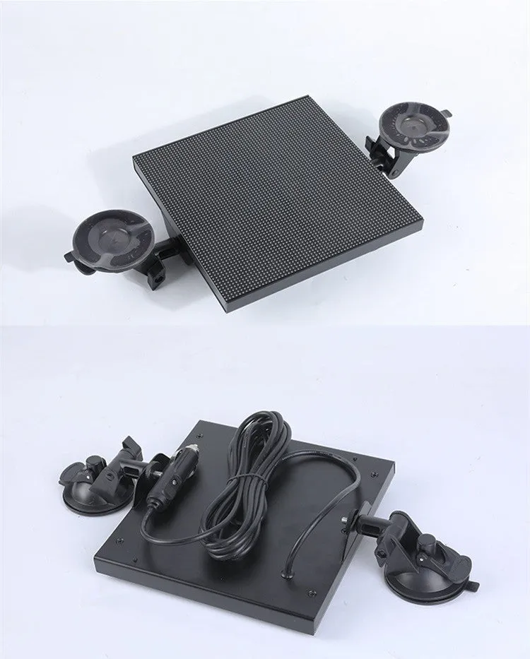 Car rear window LED expression screen with hanging installation, Bluetooth and WiFi connectivity, and power cord
