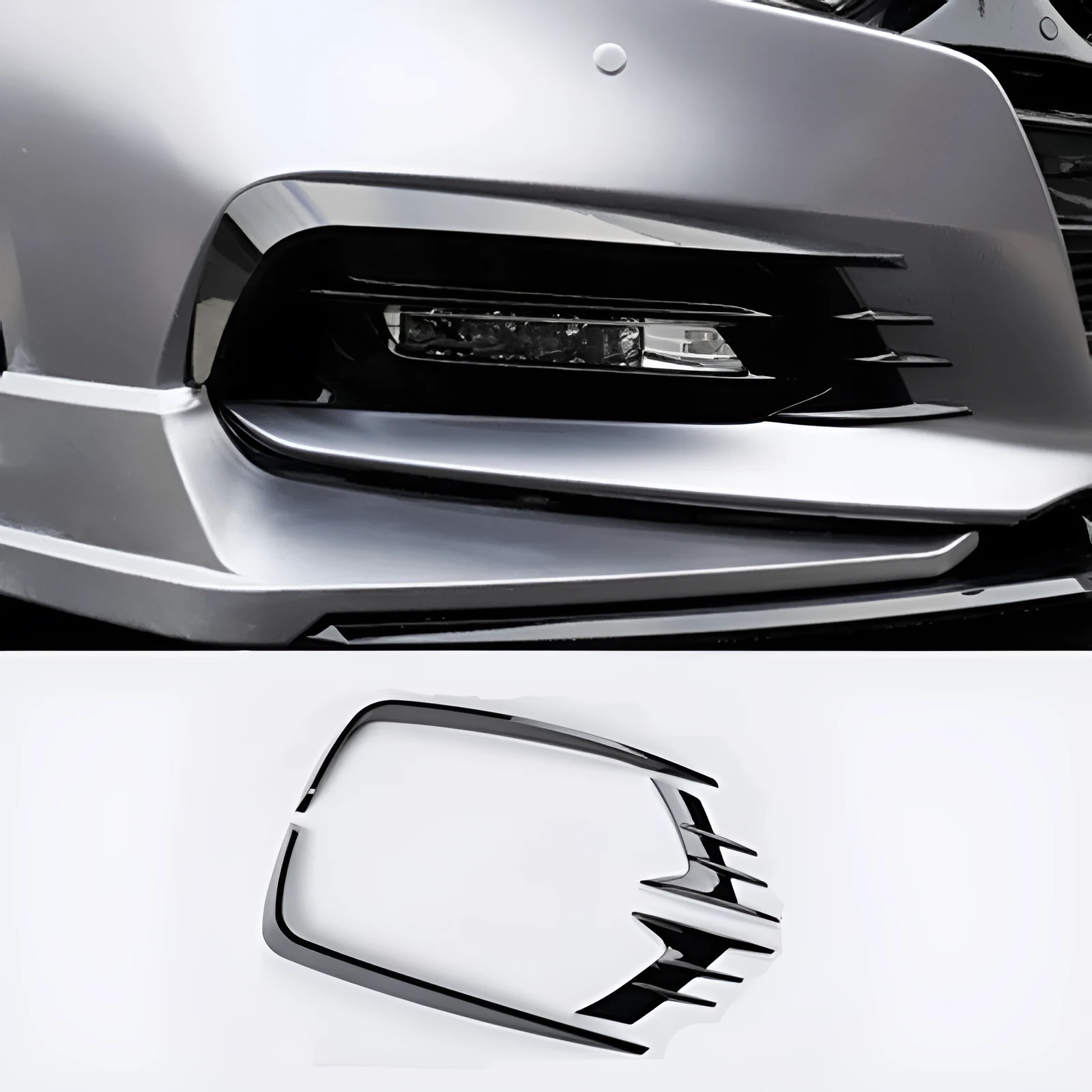 Black PP front fog lamp eyebrow modification blade for 10th generation YAGE