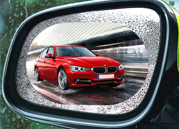 Two pieces of Che Youmeng 100mm x 145mm rainproof film for car rearview mirrors