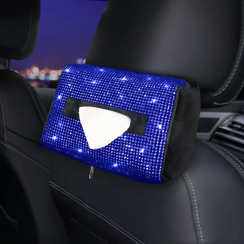 Hot drilling rhinestone steering wheel cover set with shoulder pad and gear cover for car interior