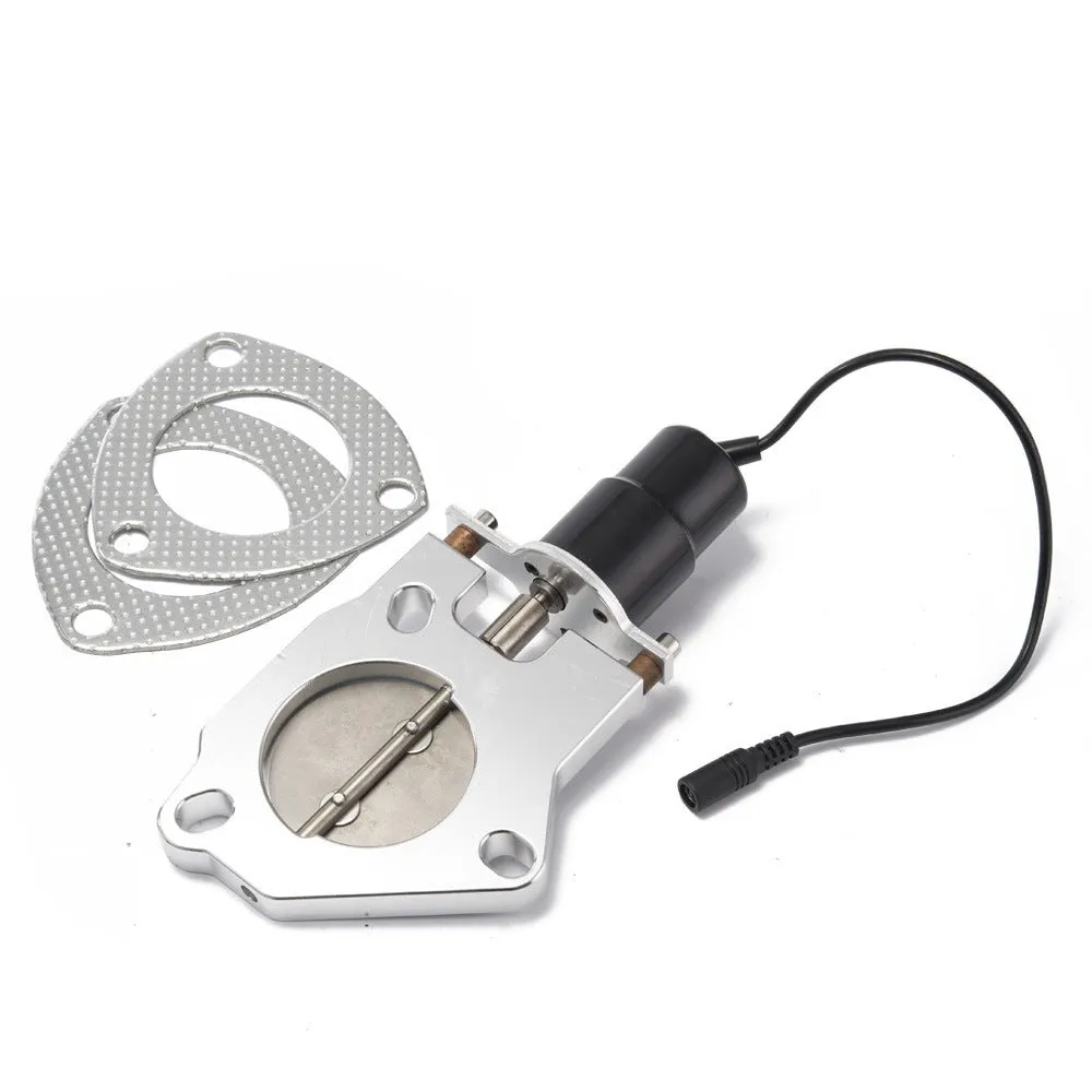 Car electronic exhaust cut-out kit with toggle switch, T-304 stainless steel piping and CNC aluminium motor