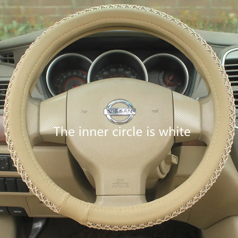 Ice silk steering wheel cover 38cm summer cool mesh grip for car