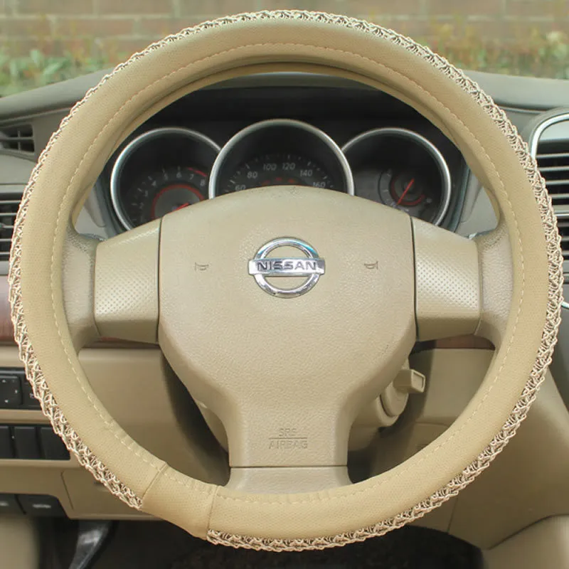 Ice silk steering wheel cover 38cm summer cool mesh grip for car
