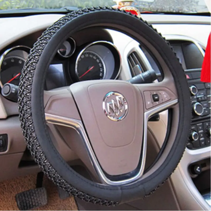 Ice silk steering wheel cover 38cm summer cool mesh grip for car