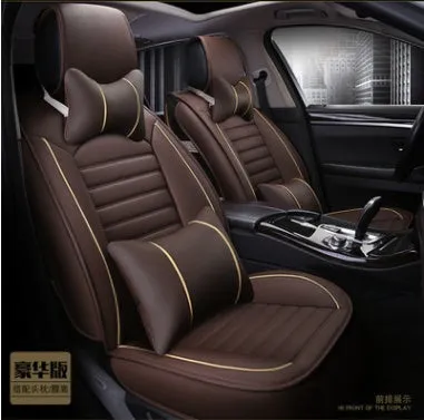 Disposable leather car seat cushion with breathable fibre hemp and universal five-seat fit in black colour