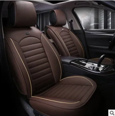 Disposable leather car seat cushion with breathable fibre hemp and universal five-seat fit in black colour