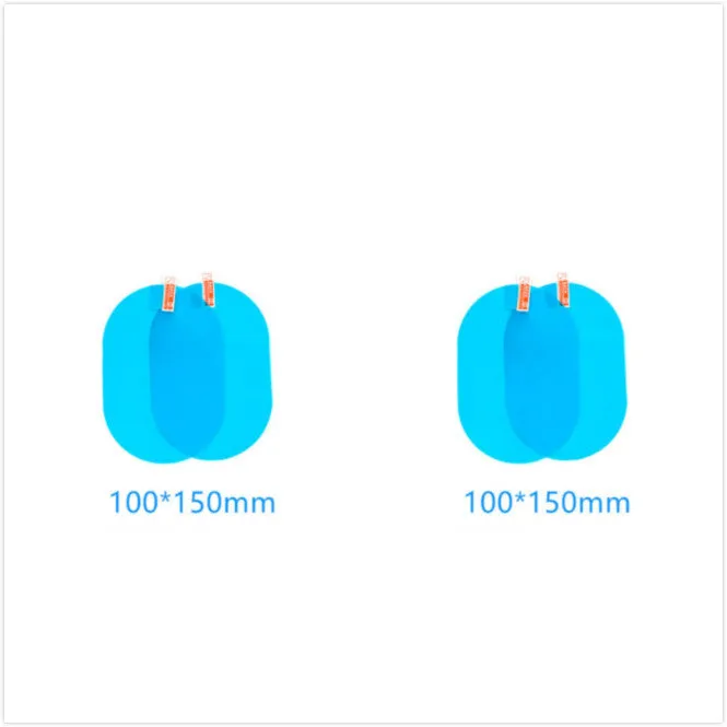 Blue oval anti-moist waterproof side mirror sticker with nano hydrophilic technology for car rain safety