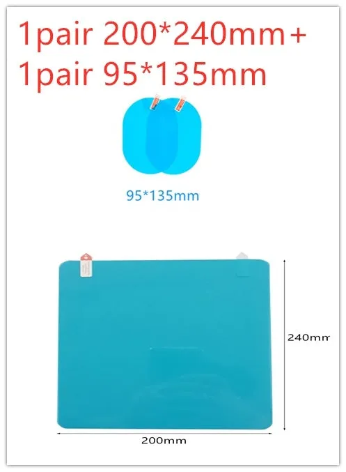 Blue oval anti-moist waterproof side mirror sticker with nano hydrophilic technology for car rain safety