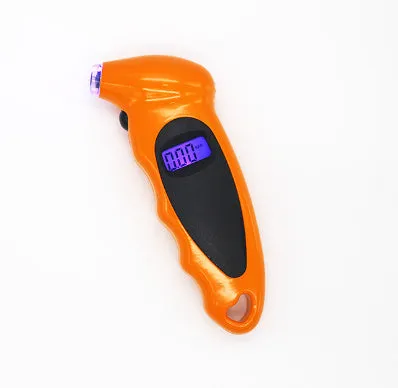 Kuiying high-precision digital tyre pressure gauge with backlit LCD display in black colour