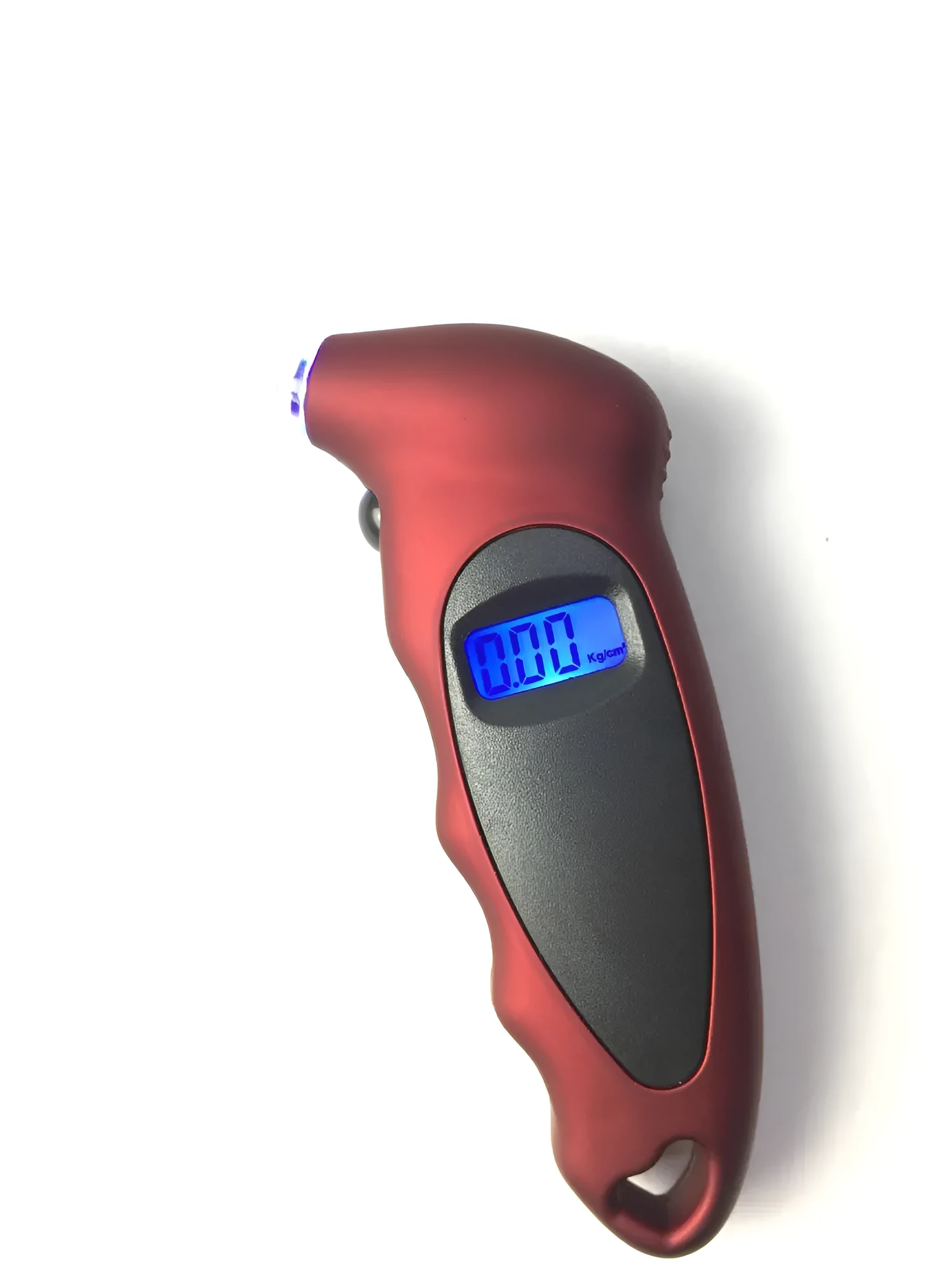 Kuiying high-precision digital tyre pressure gauge with backlit LCD display in black colour
