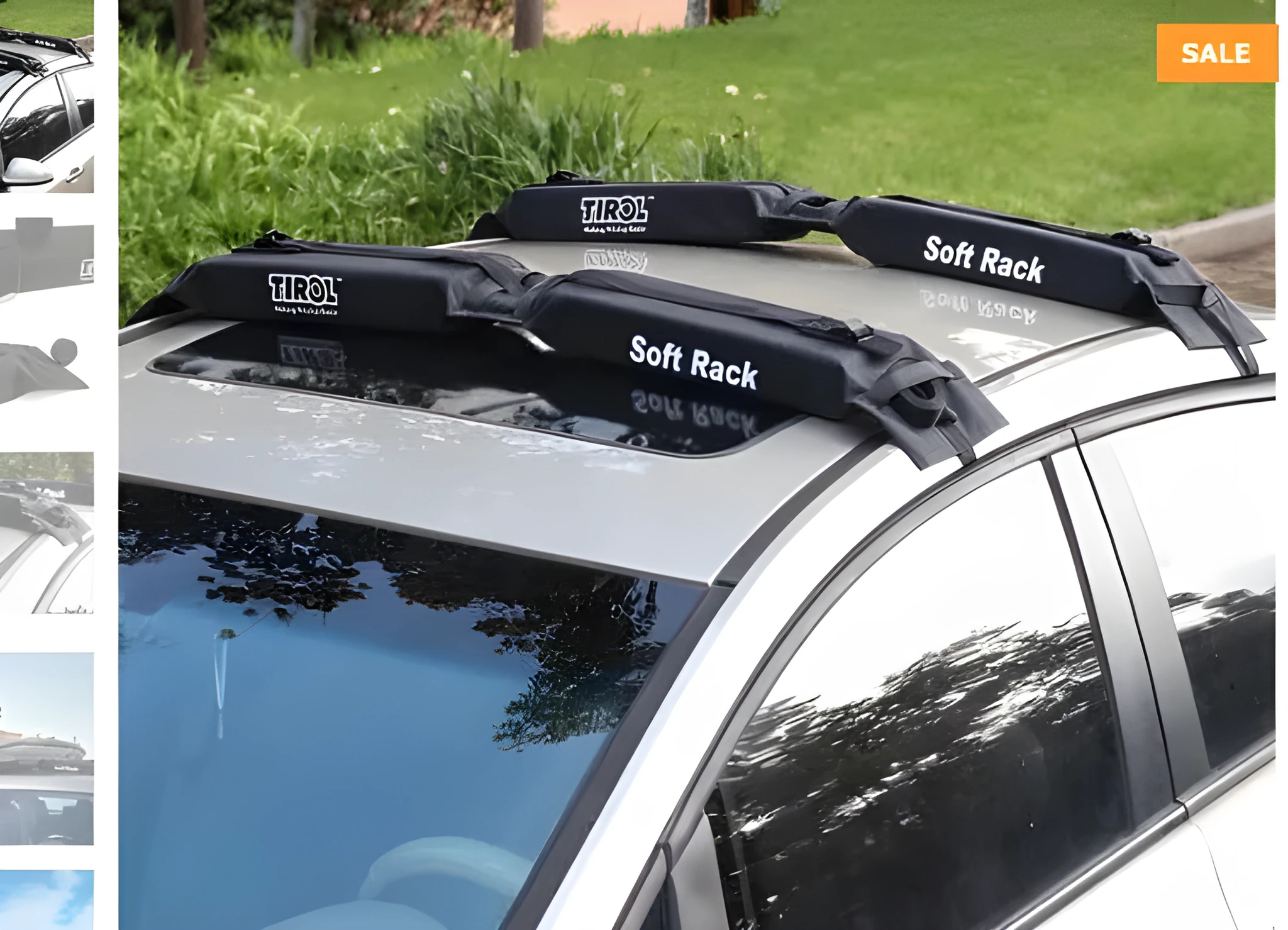 Foldable black car roof rack luggage carrier 600D Oxford cloth PVC on a car roof