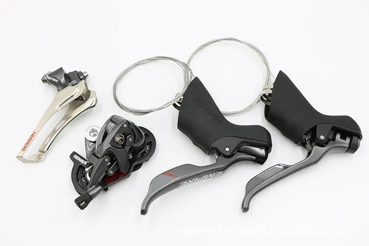 Shimano-compatible road bike transmission kit with aluminium alloy hand change and dials