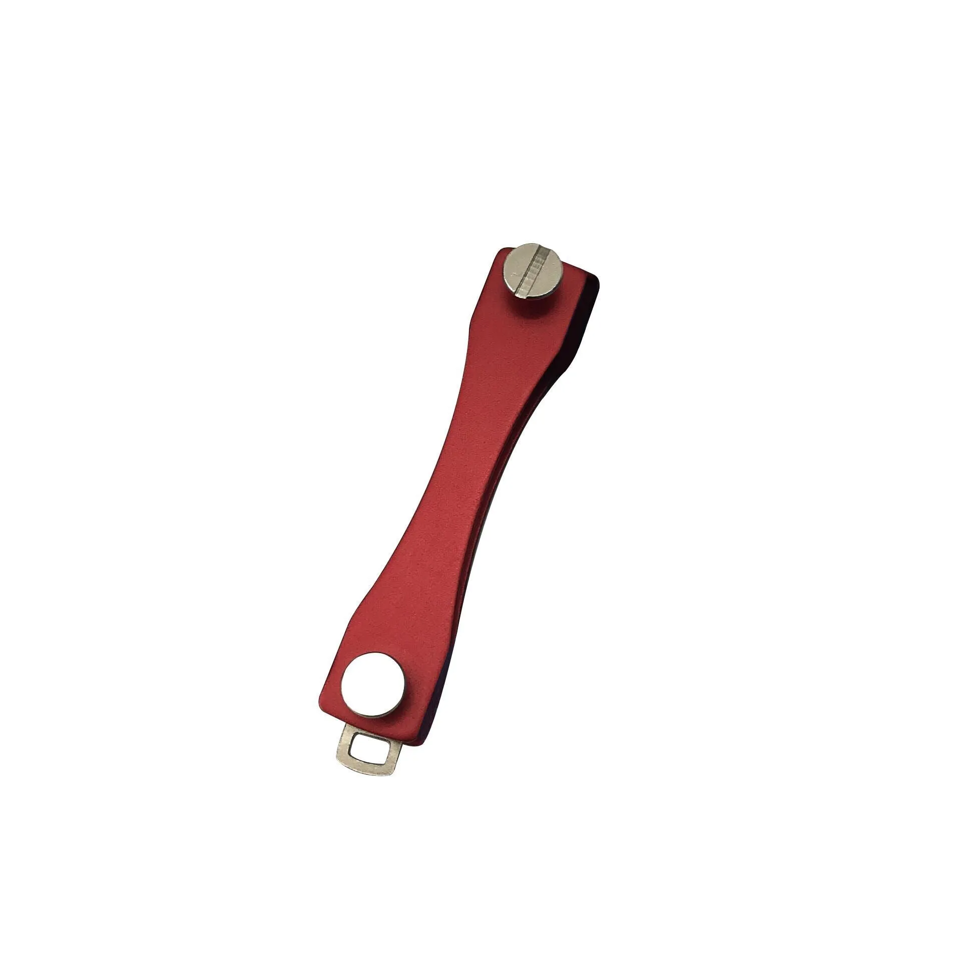 KEY SMART metal key clip in black aluminium alloy, 8.8cm long, showing keys attached to the compact holder