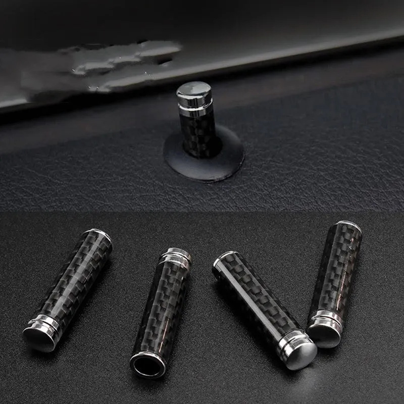 Carbon fibre door lift decorative cover set of 4 for vehicle interior styling upgrade