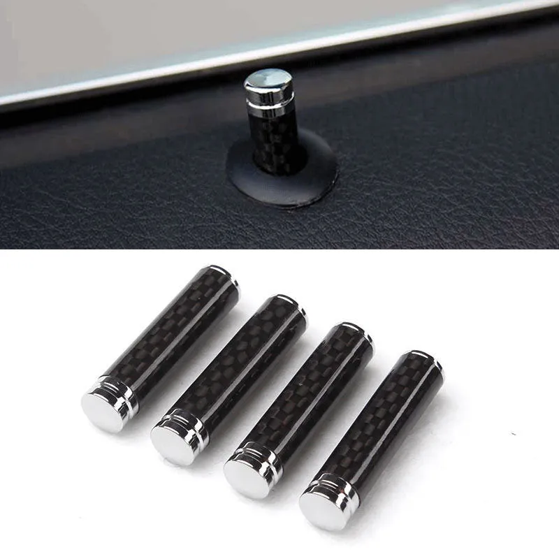 Carbon fibre door lift decorative cover set of 4 for vehicle interior styling upgrade