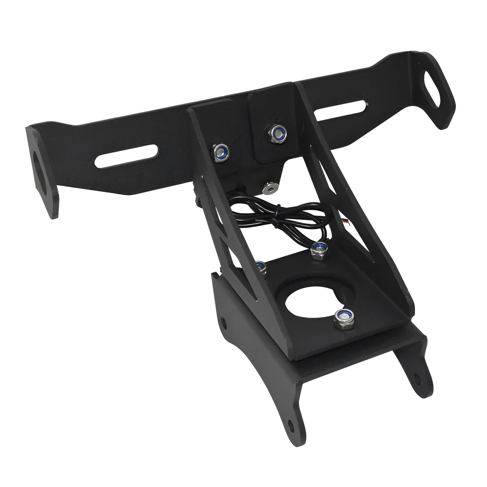Black aluminium alloy short tail licence plate holder for Honda motorcycles.