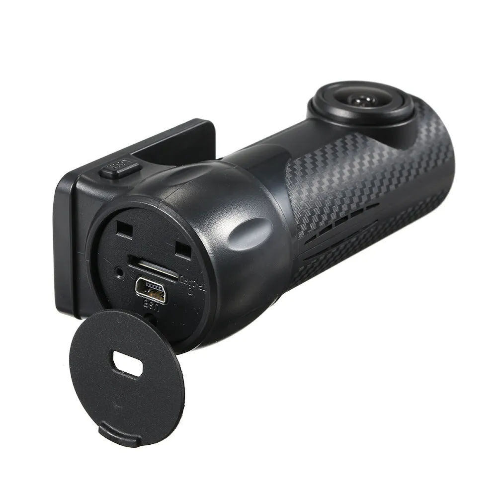 Mini 1080p dash cam with 170-degree wide angle lens, black standard model