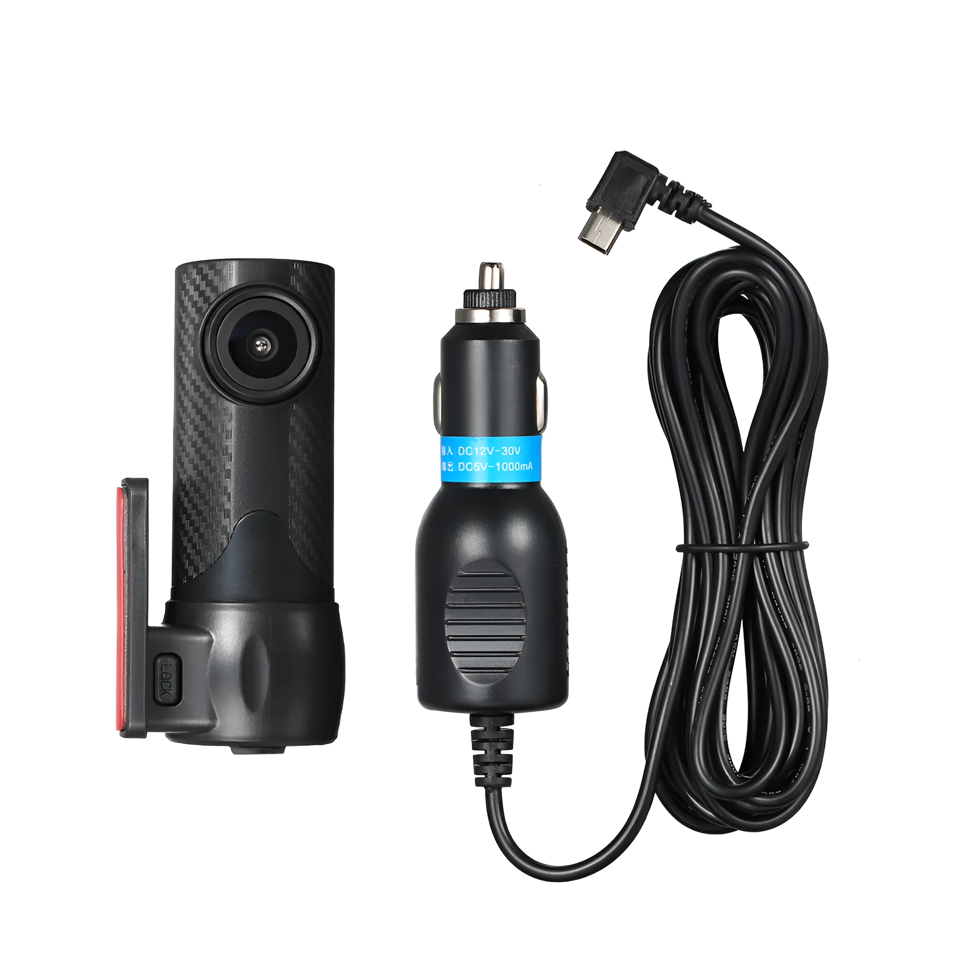 Mini 1080p dash cam with 170-degree wide angle lens, black standard model