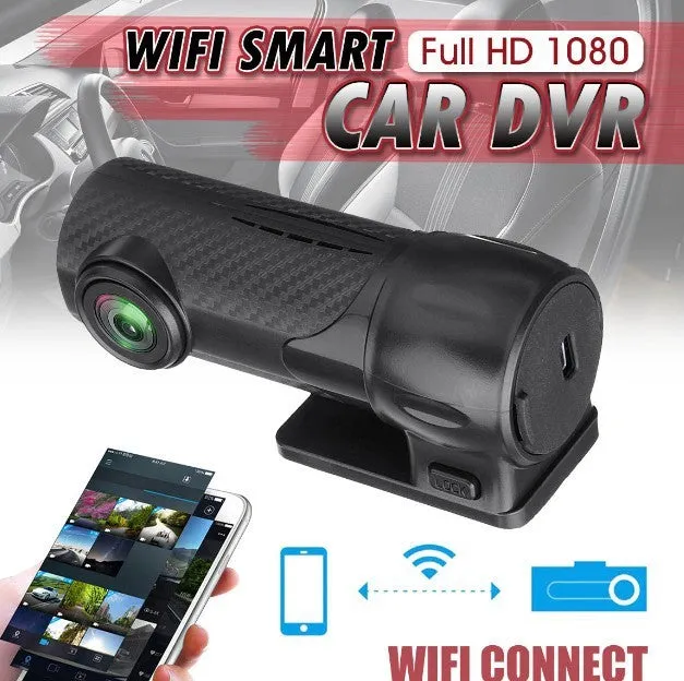 Mini 1080p dash cam with 170-degree wide angle lens, black standard model