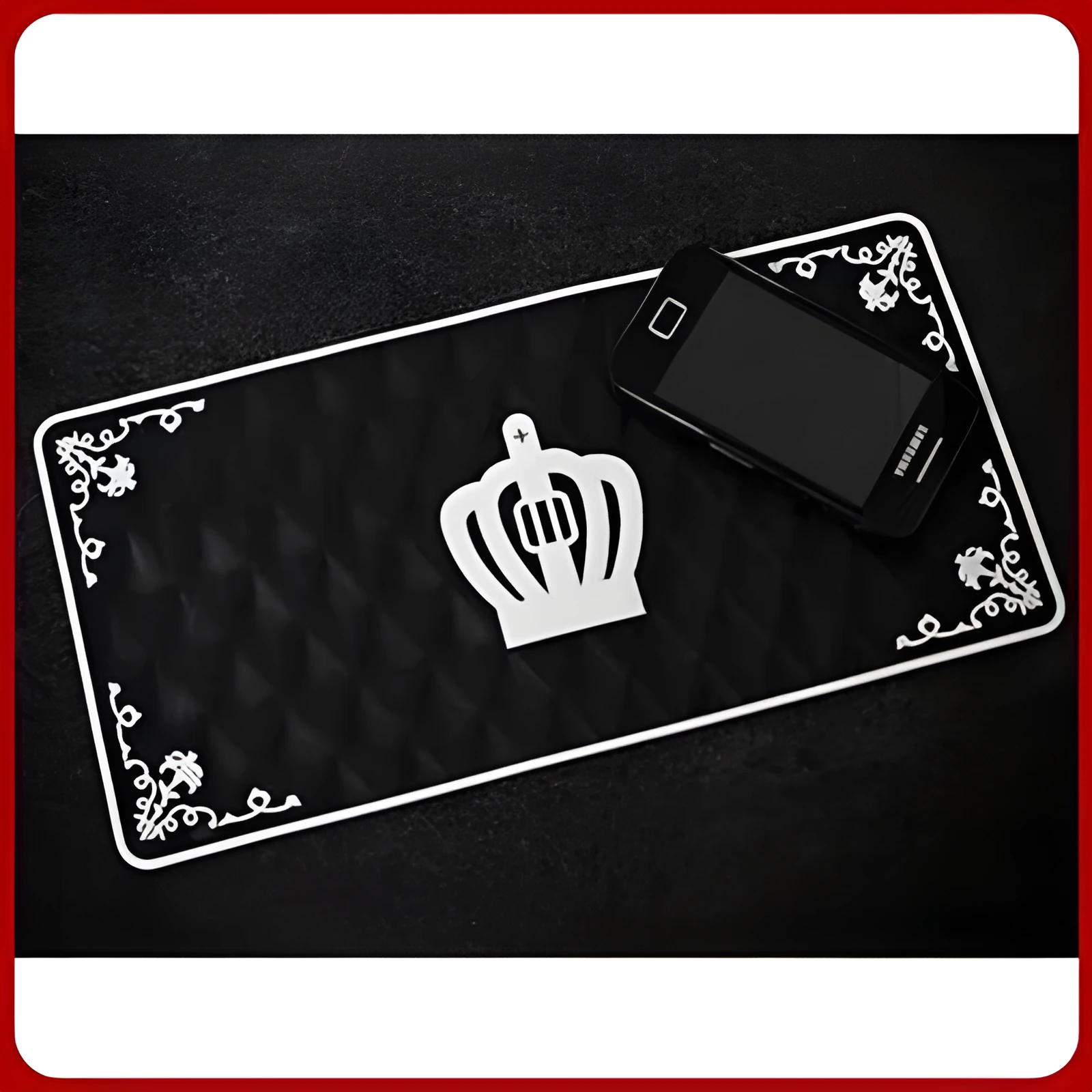 PVC car anti-skid pad 30cm x 15cm for dashboard, cup holder, and console storage, colour An Crowe