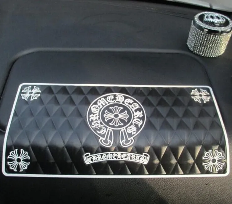 PVC car anti-skid pad 30cm x 15cm for dashboard, cup holder, and console storage, colour An Crowe