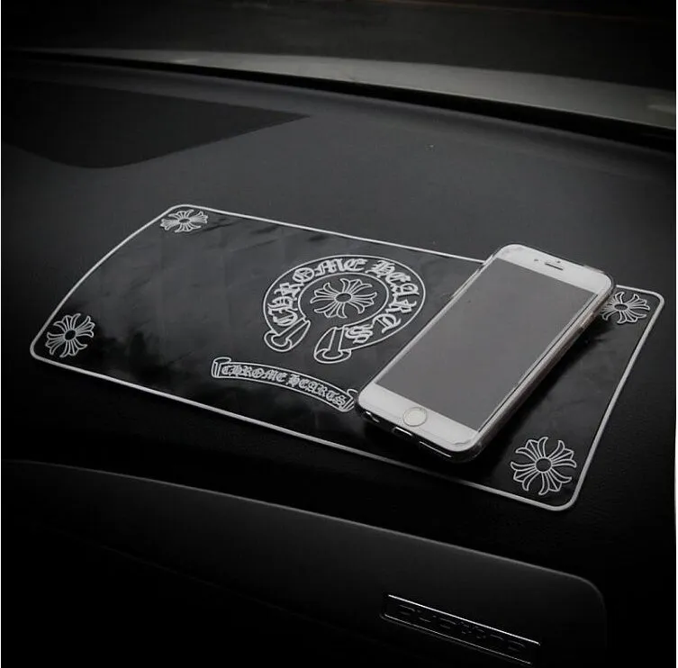 PVC car anti-skid pad 30cm x 15cm for dashboard, cup holder, and console storage, colour An Crowe