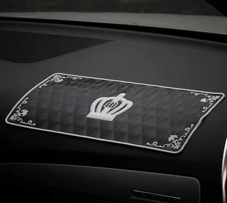 PVC car anti-skid pad 30cm x 15cm for dashboard, cup holder, and console storage, colour An Crowe