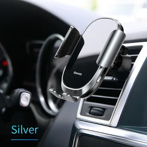 Baseus intelligent touch sensor car phone holder aluminium alloy glass panel black air vent mount