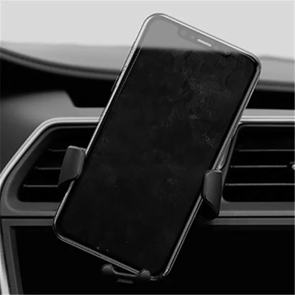 Baseus intelligent touch sensor car phone holder aluminium alloy glass panel black air vent mount