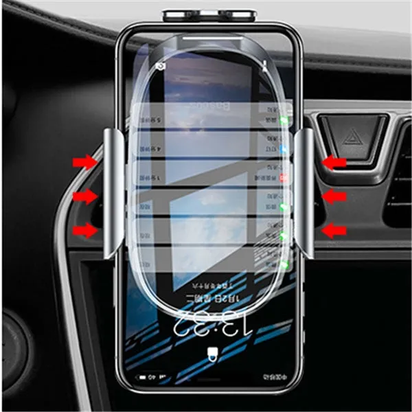 Baseus intelligent touch sensor car phone holder aluminium alloy glass panel black air vent mount