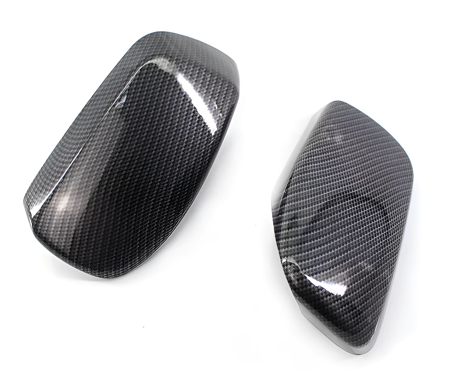 Pair of carbon-pattern ABS rearview mirror housings for BMW E60 2004-2007