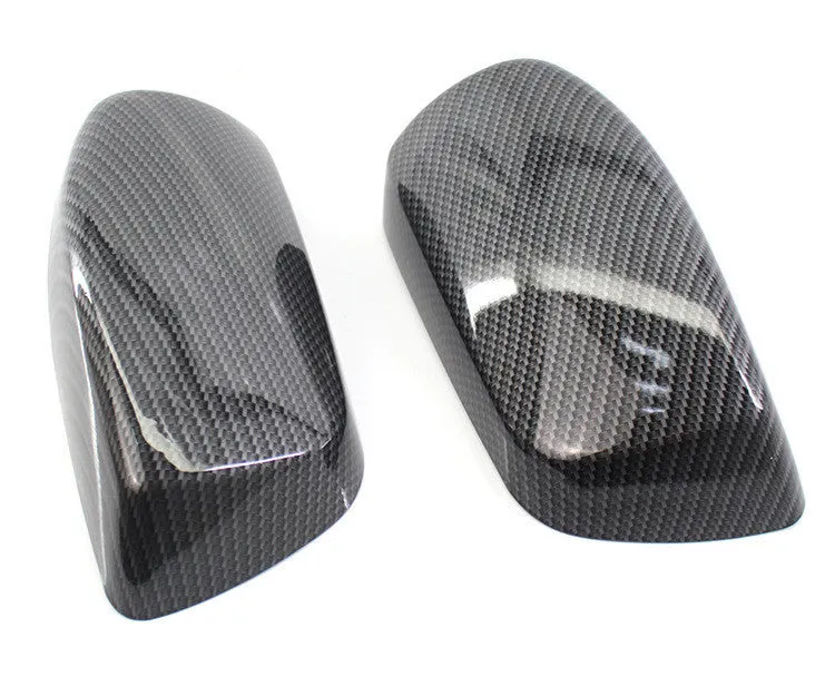 Pair of carbon-pattern ABS rearview mirror housings for BMW E60 2004-2007
