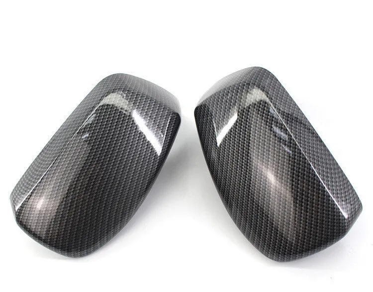 Pair of carbon-pattern ABS rearview mirror housings for BMW E60 2004-2007