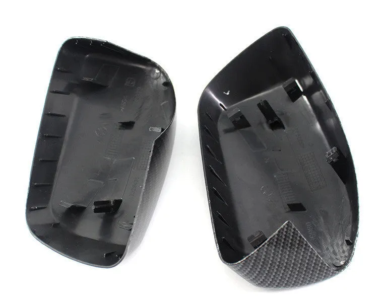 Pair of carbon-pattern ABS rearview mirror housings for BMW E60 2004-2007