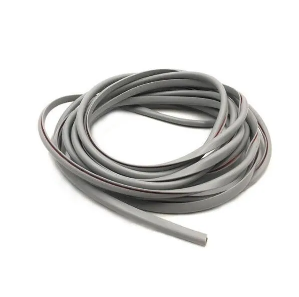Car door edge protector U-shape rubber seal strip 5 metres in black on a white car door edge