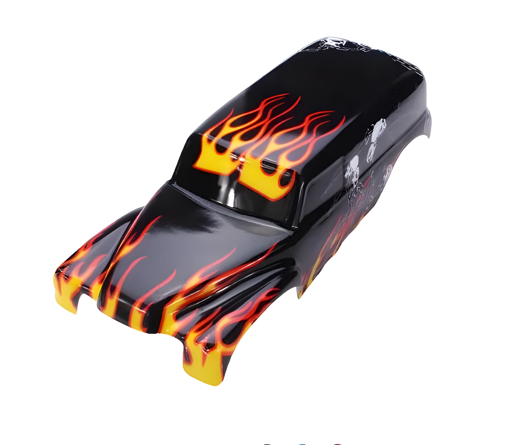 Yellow RC car shell for Traxxas Grave Digger 1/10 RTR truck made of PVC unpunched body