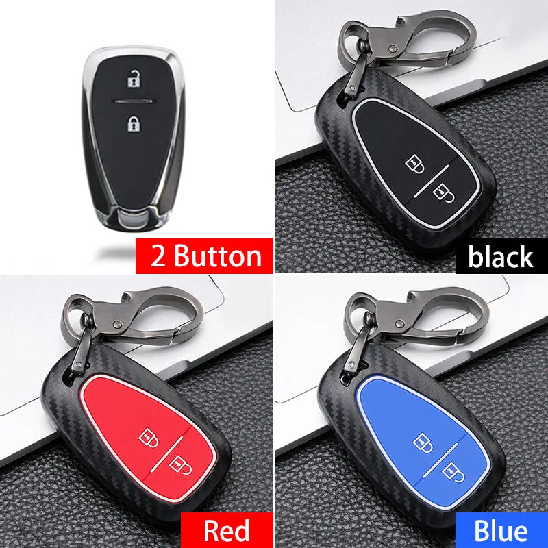 Plastic car key case for Chevrolet smart fob, double-sided frosted ABS, black colour, with button cutouts