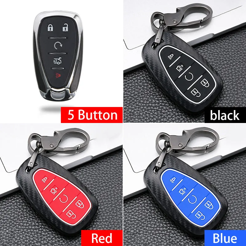 Plastic car key case for Chevrolet smart fob, double-sided frosted ABS, black colour, with button cutouts