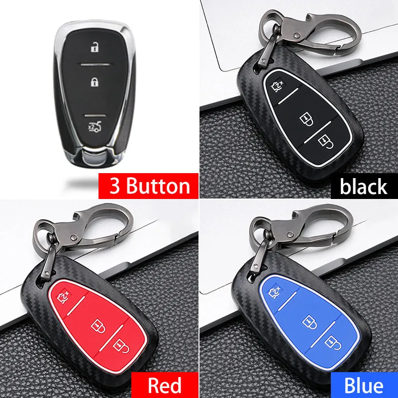 Plastic car key case for Chevrolet smart fob, double-sided frosted ABS, black colour, with button cutouts