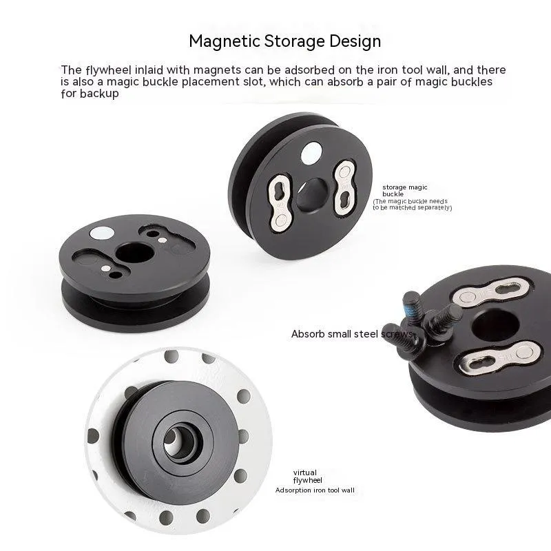 Aluminum alloy bicycle chain holder and stopper tool for maintenance and washing.