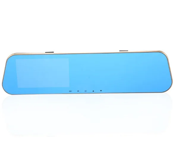 New 4.0 inch black rear view mirror dashcam with 1080P HD recording and 120° front lens