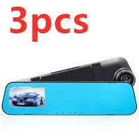 New 4.0 inch black rear view mirror dashcam with 1080P HD recording and 120° front lens