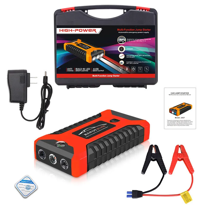 Red car emergency starter power bank 20000mAh with SOS light and ABS shell