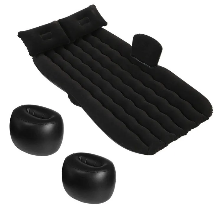 Car inflatable bed 170x80cm folding cushion in cartoon navy print for SUV rear seat rest