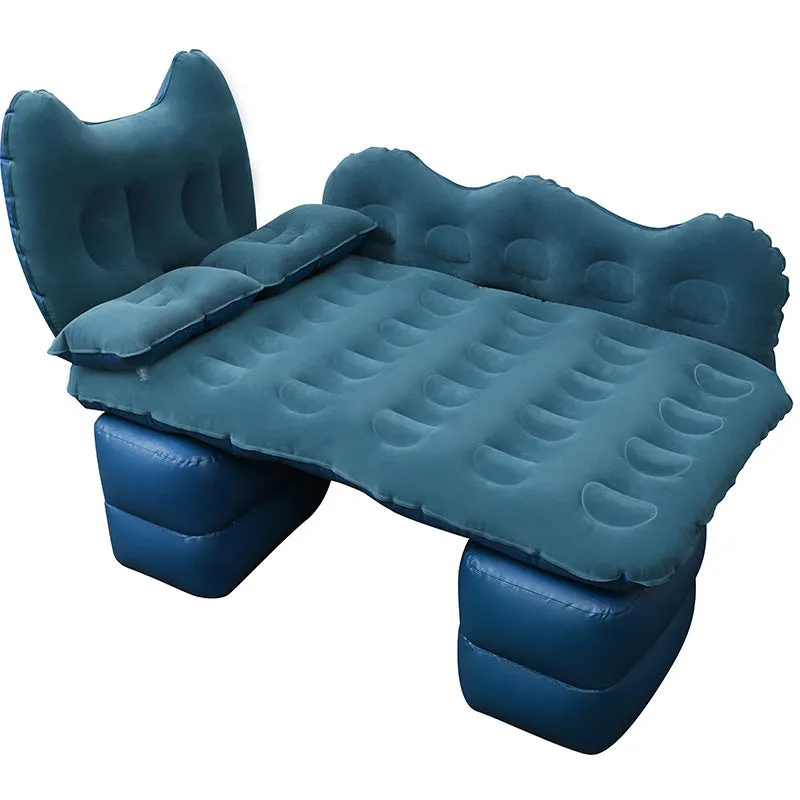 Car inflatable bed 170x80cm folding cushion in cartoon navy print for SUV rear seat rest