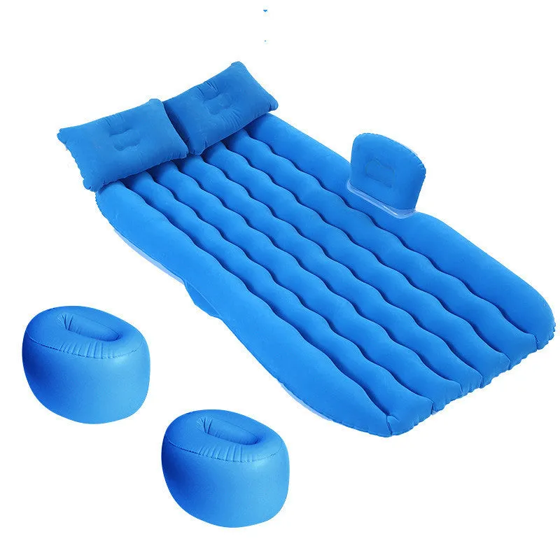 Car inflatable bed 170x80cm folding cushion in cartoon navy print for SUV rear seat rest