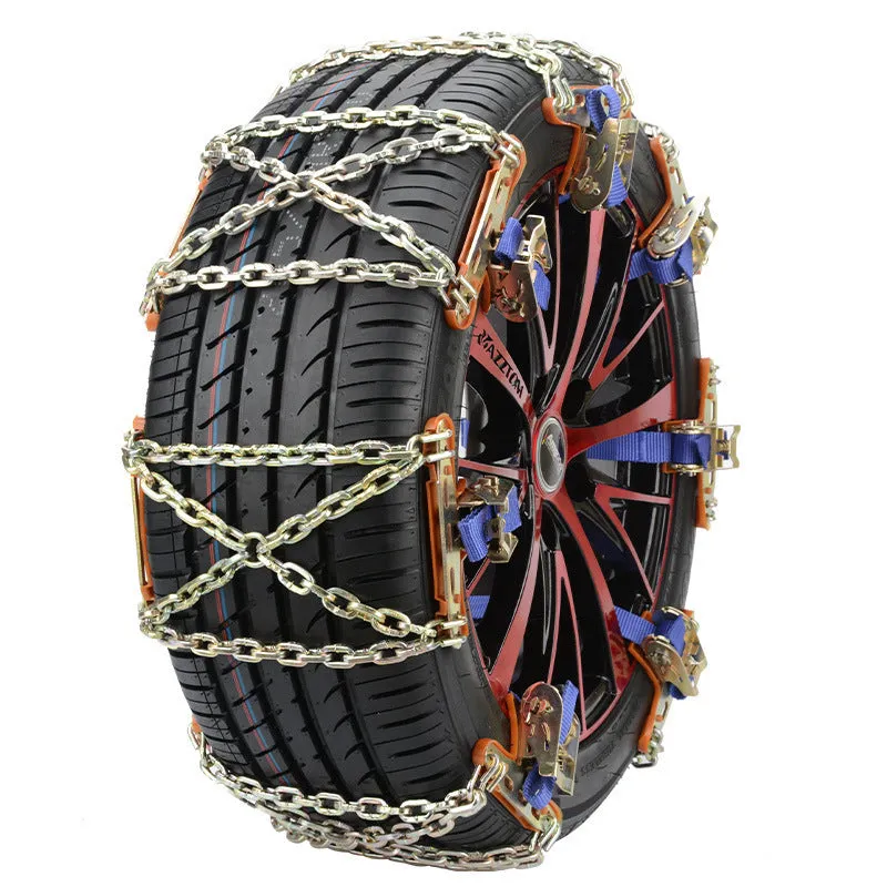 General-purpose car snow chain steel links Oxford pad nylon strap photo colour