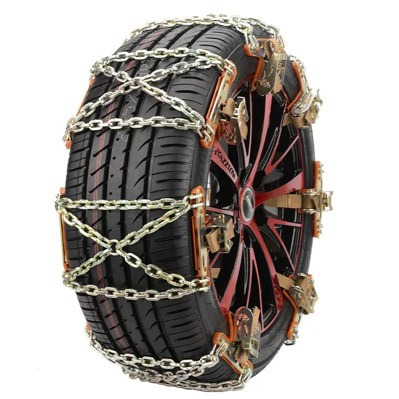 General-purpose car snow chain steel links Oxford pad nylon strap photo colour
